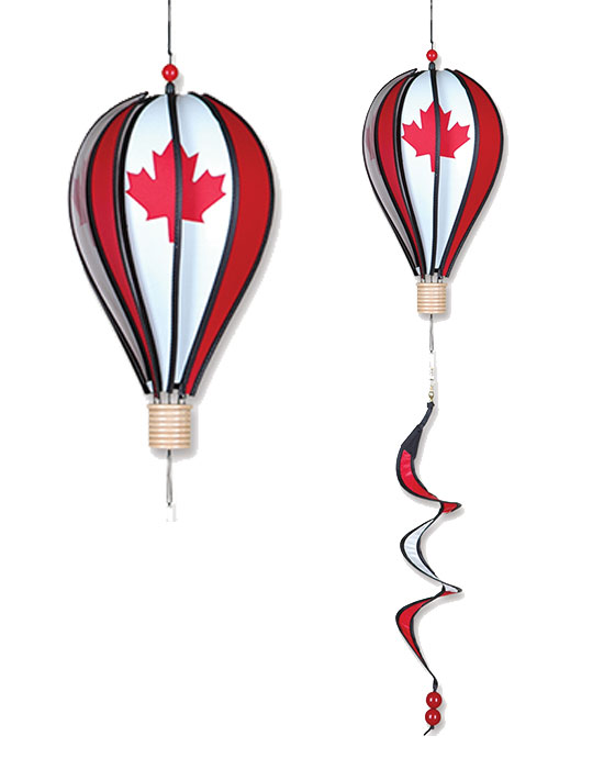 12 Inch Canada spinning balloon with wooden basket