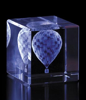 Crystal Impressions Hot Air Balloon Cube