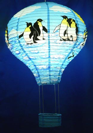 Penguin Design Hot Air Balloon Oriental Paper Lantern